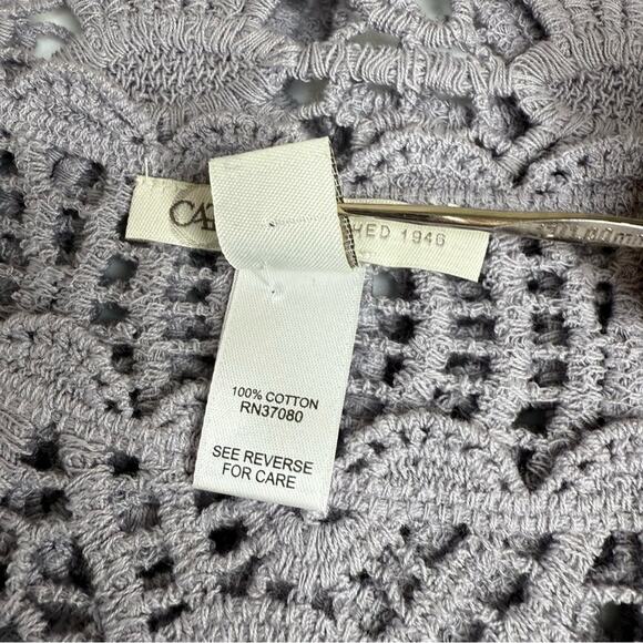 CATO Gray Crochet Knit Cover Cotton Sweater Y2K Retro  Women’s Size L - Picture 13 of 16